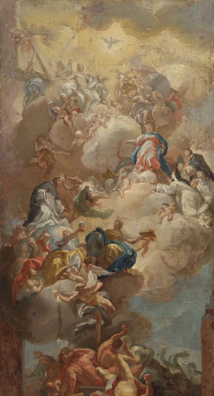 Förhärligandet av Saint Dominic av Francesco Solimena (copy after)