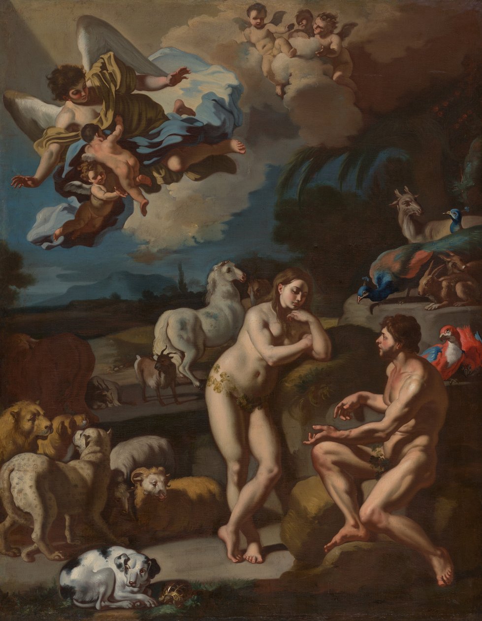 Adam och Eva i paradiset av Francesco Solimena