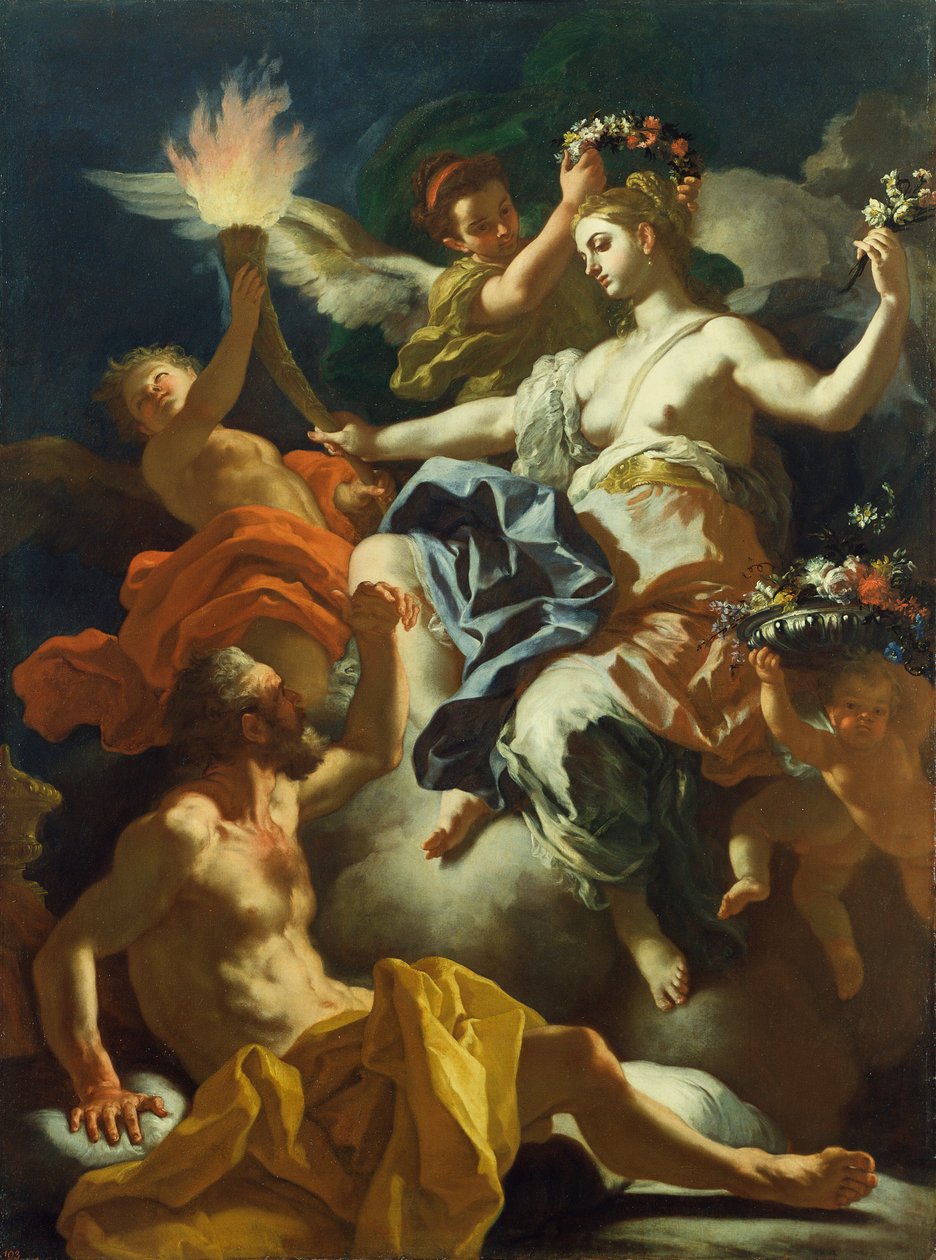 Aurora tar farväl av Tithonus av Francesco Solimena