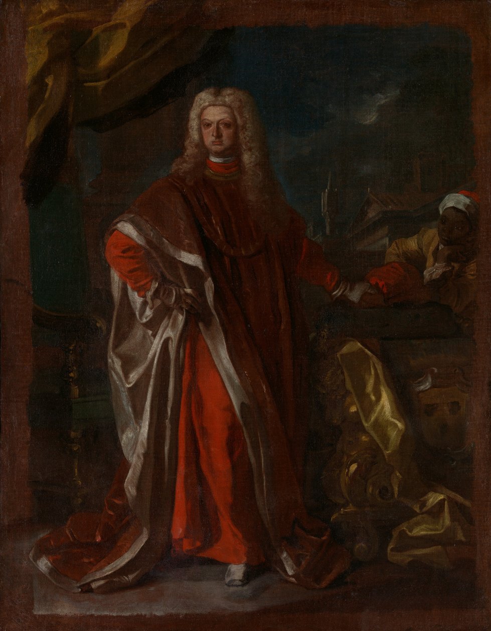 Diego Pignatelli dAragona 1687-1750 och en förslavad afrikansk tjänare, troligen 1731 eller 1732. av Francesco Solimena