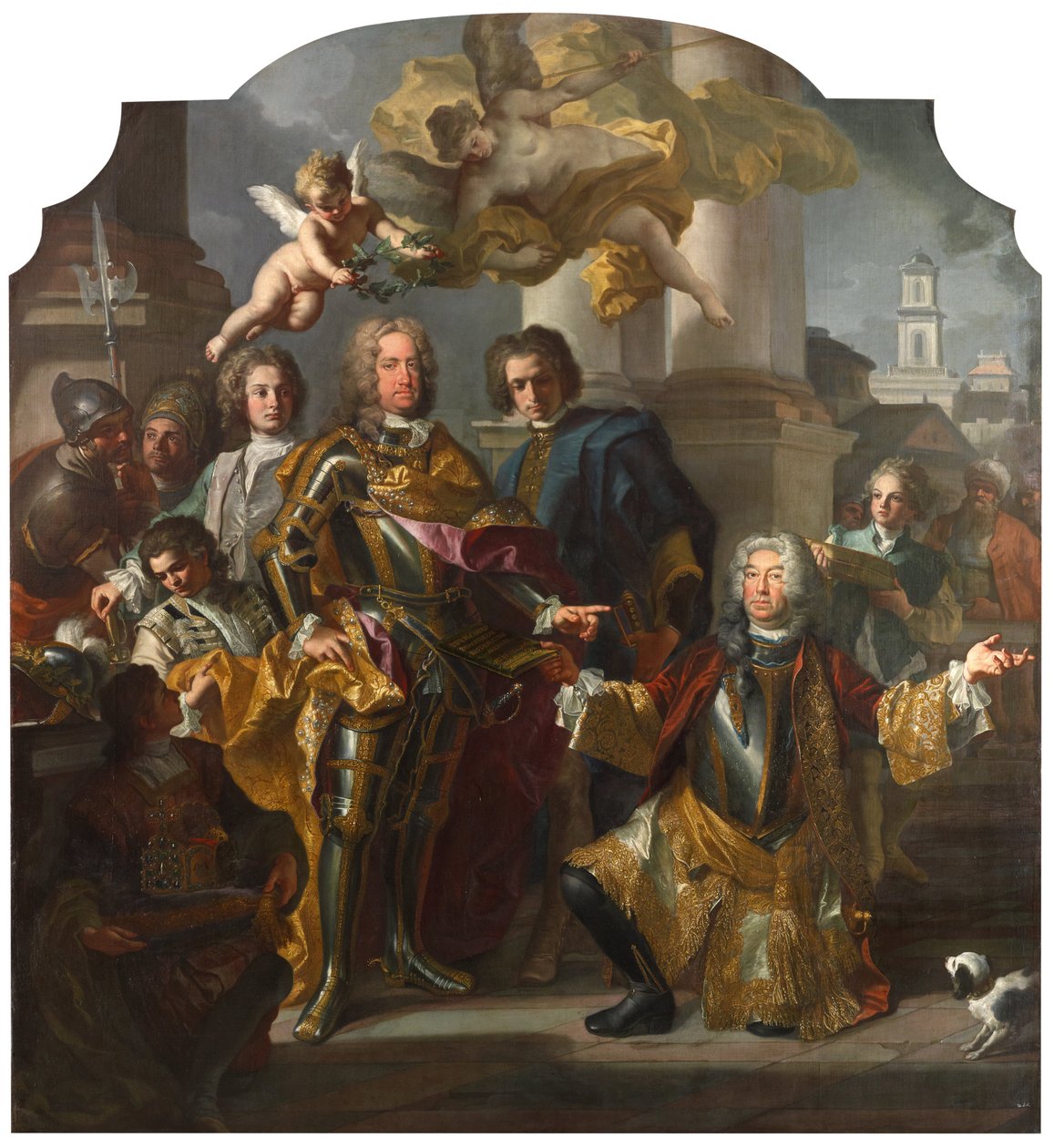 Kejsar Karl VI och Gundacker, greve Althann av Francesco Solimena