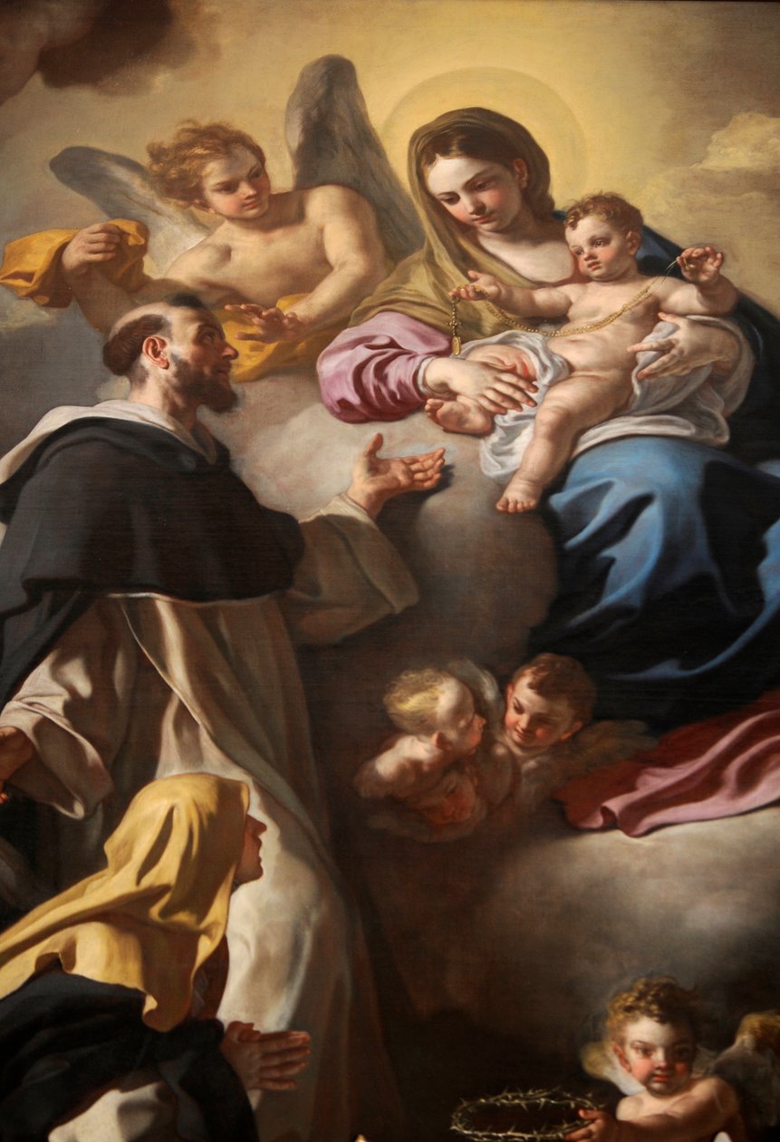 Madonna av Rosenkransen med heliga Dominic och Catherine av Francesco Solimena