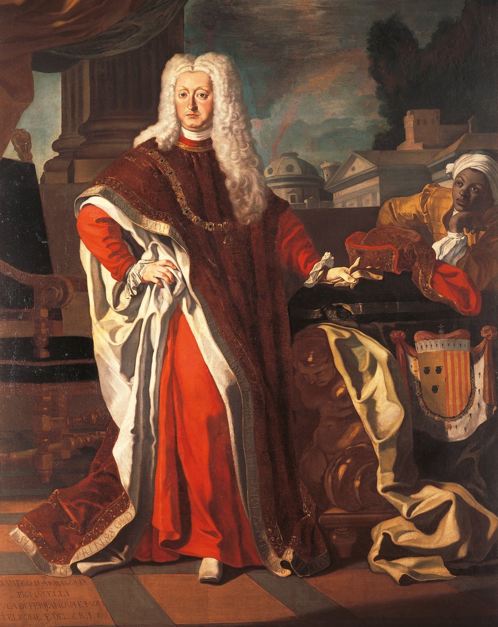 Porträtt av Diego Pignatelli Aragona Cortes (Madrid av Francesco Solimena