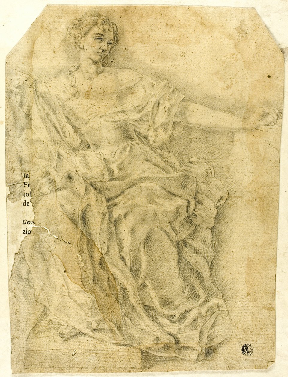 Sittande allegorisk kvinnofigur av Francesco Solimena