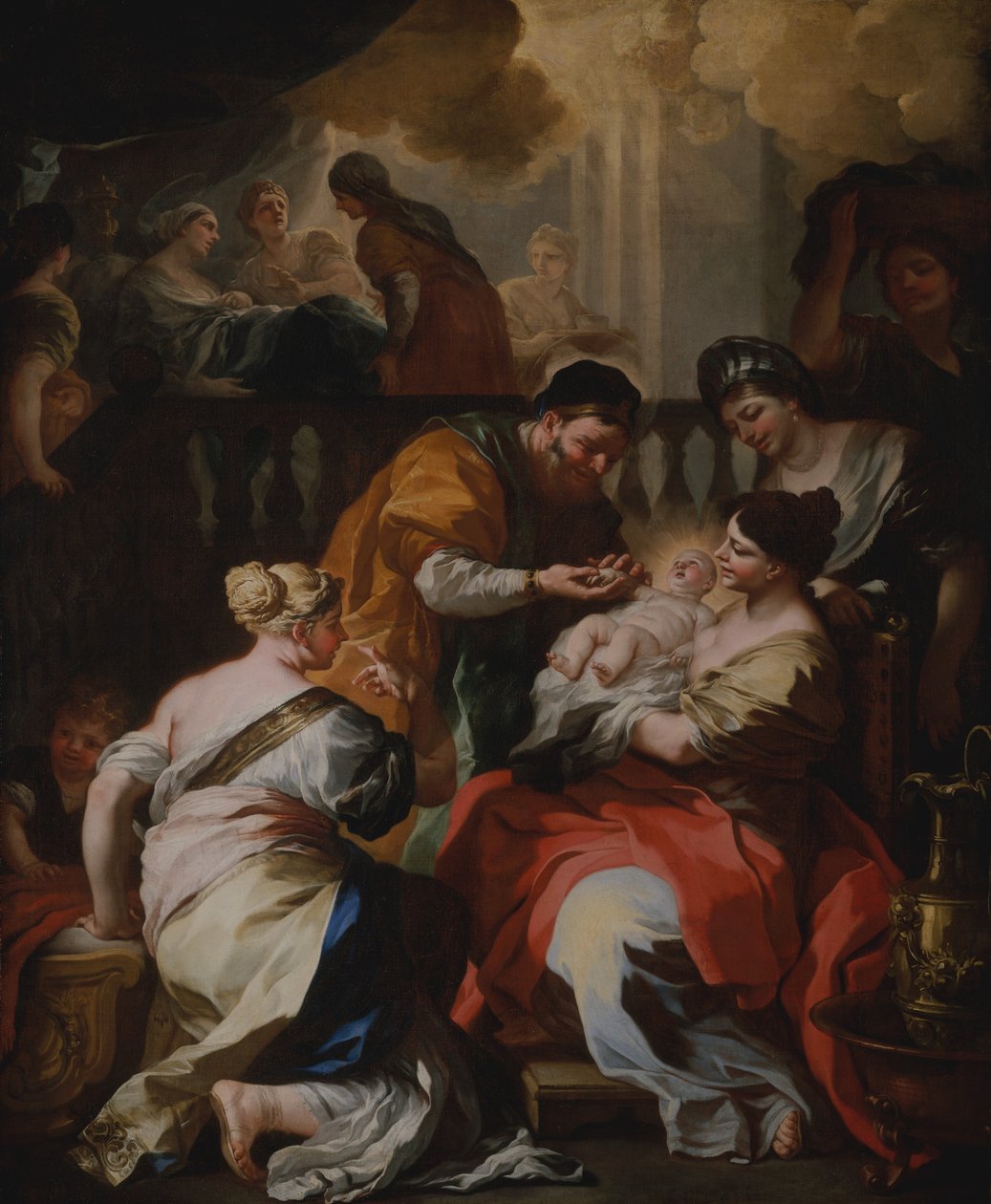 Jungfruns födelse, ca. 1690. av Francesco Solimena