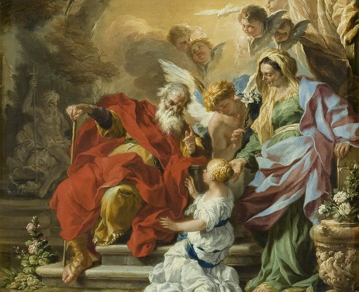 The Education of the Virgin, ca 1680 (olja på koppar) av Francesco Solimena