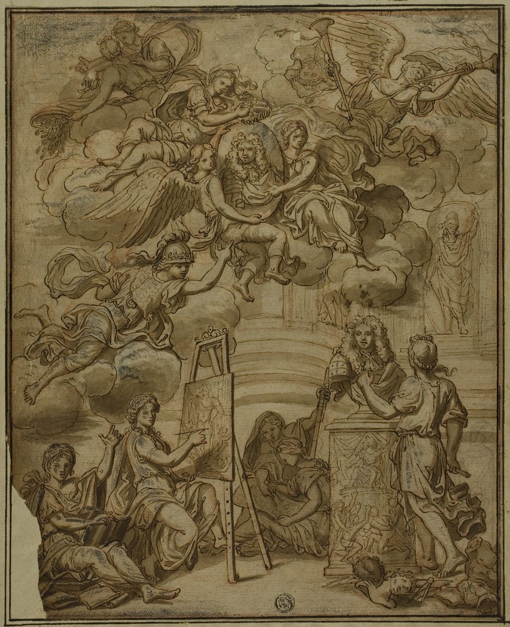 Titelsida med porträtt av vicekungen av Neapel av Francesco Solimena