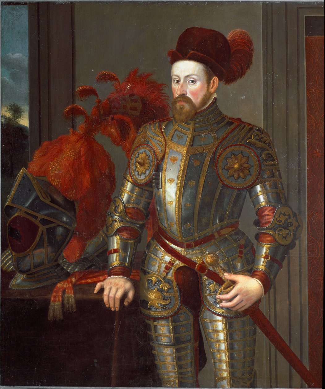 Porträtt av Ferdinand av Tyrolen (Ferdinand II ärkehertig av Österrike), efter 1546 (målning) av Francesco Terzio