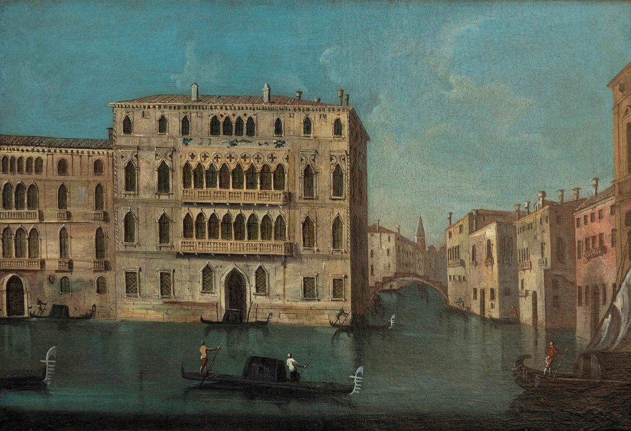 Francesco Tironi Canal Grande och Foscari-palatset av Francesco Tironi