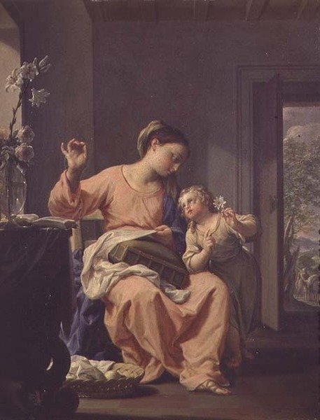 Madonna sömnad av Francesco Trevisani