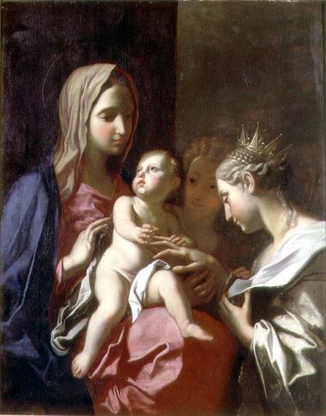 St. Catherines mystiska äktenskap av Francesco Trevisani