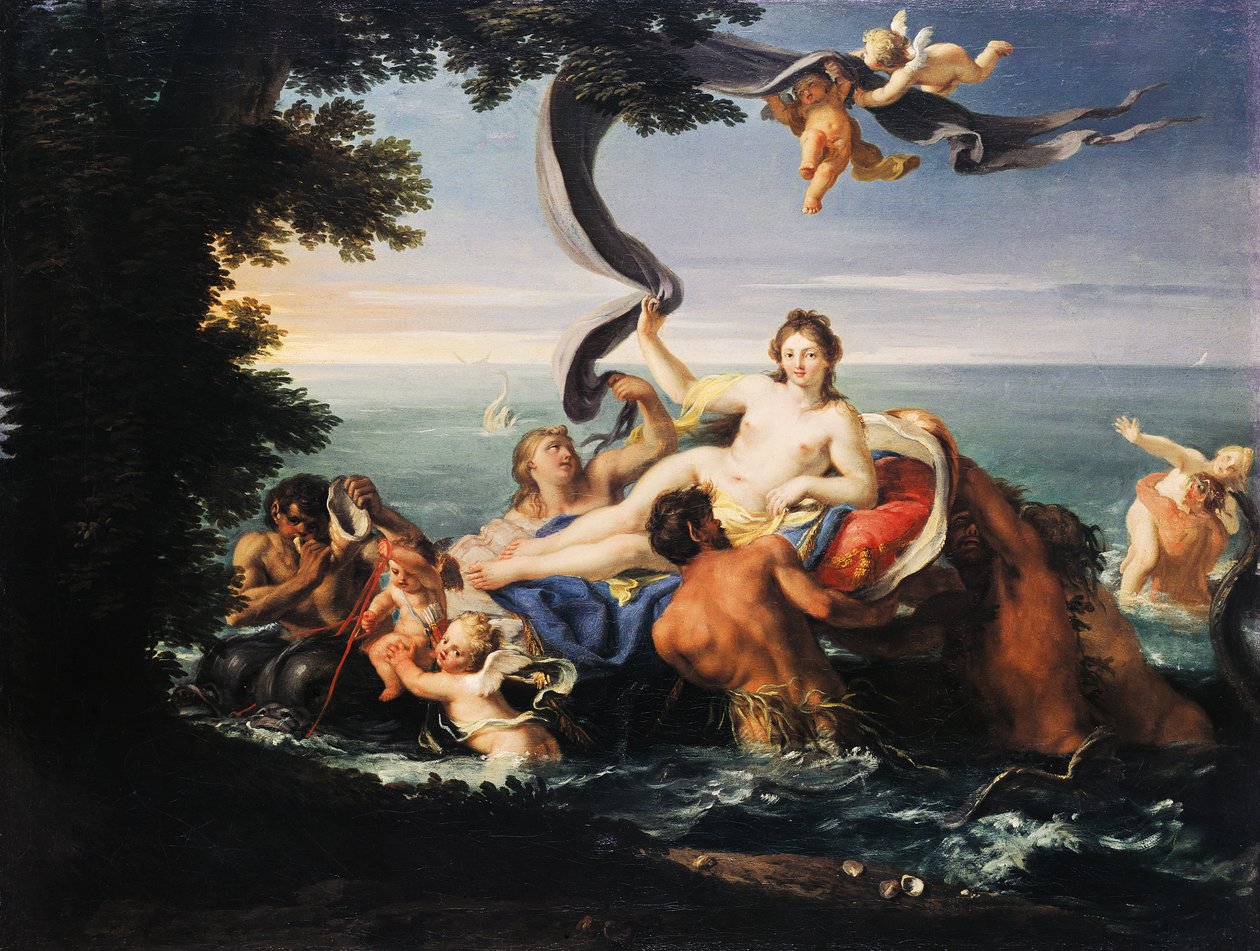 Triumf av Galatea, av Francesco Trevisani (1656-1746), olja på duk. av Francesco Trevisani