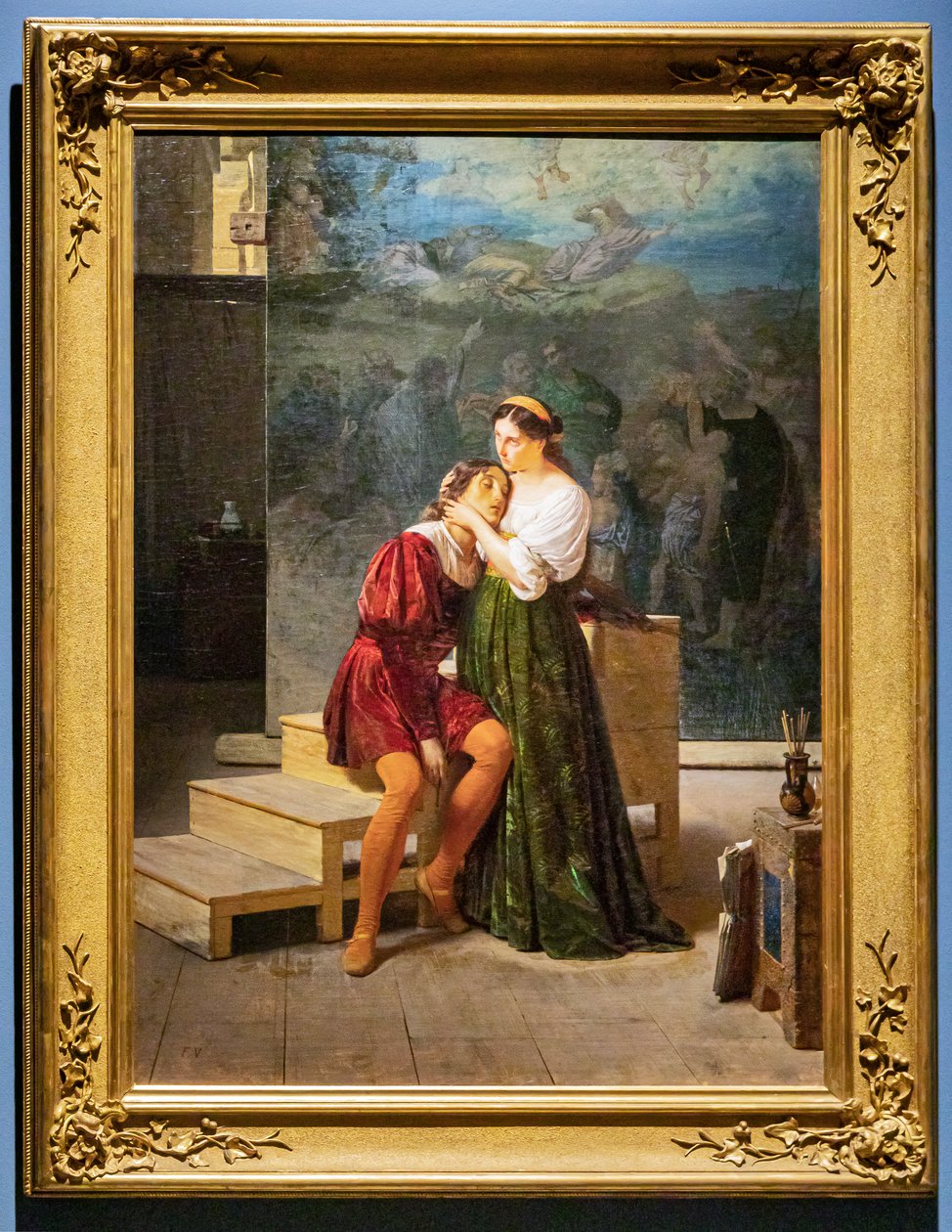 Raphael och Fornarina av Francesco Valaperta