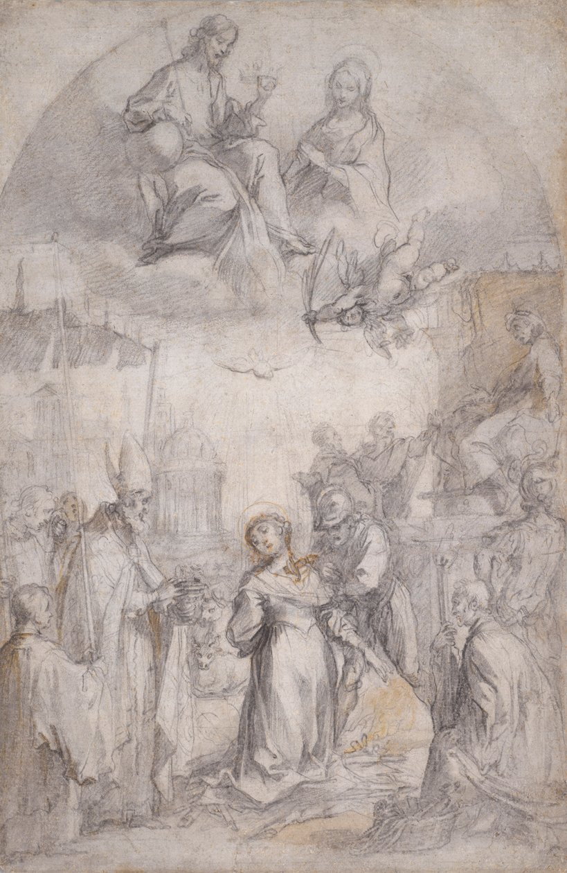 Den sista nattvarden och martyrskapet av Saint Lucy av Francesco Vanni