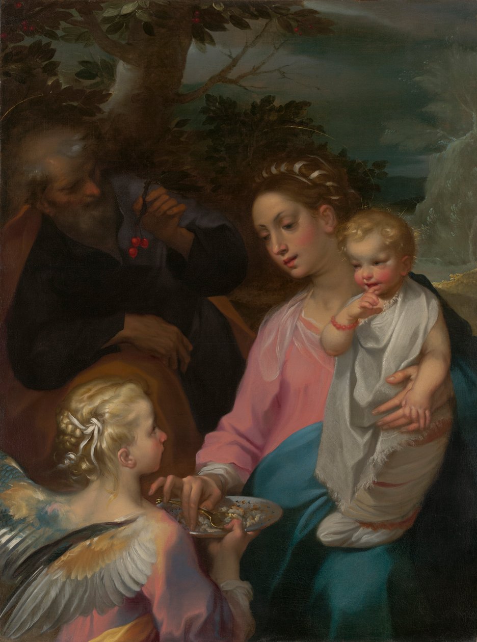 Vilan på flykten till Egypten, känd som Madonna della Pappa av Francesco Vanni