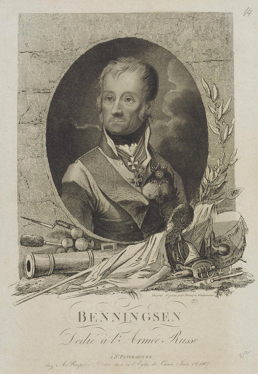 Porträtt av greve Levin Leonty August Theophil von Bennigsen 1745-1826, 1807 av Francesco Vendramini