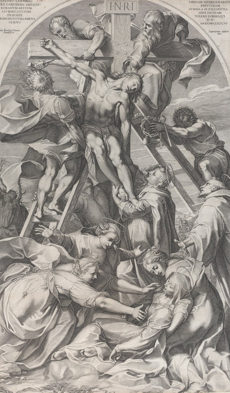 Nedstigningen från korset, 1606. av Francesco Villamena