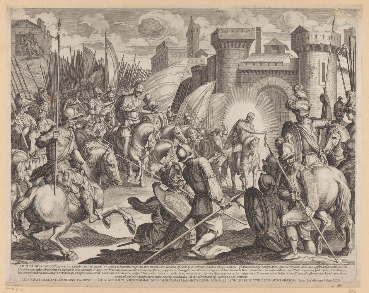 Erövringen av Coimbra av Ferdinand I av León av Francesco Villamena