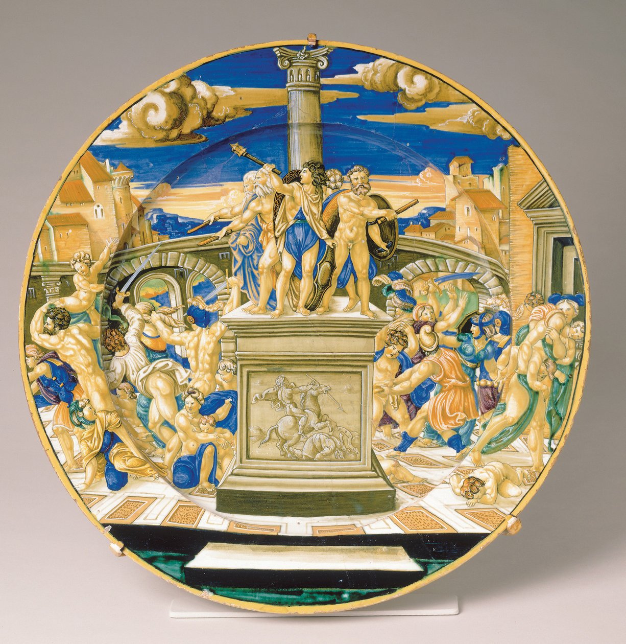 Tallrik med massakern på de oskyldiga, ca 1527-30 (maiolica) av Francesco Xanto Avelli