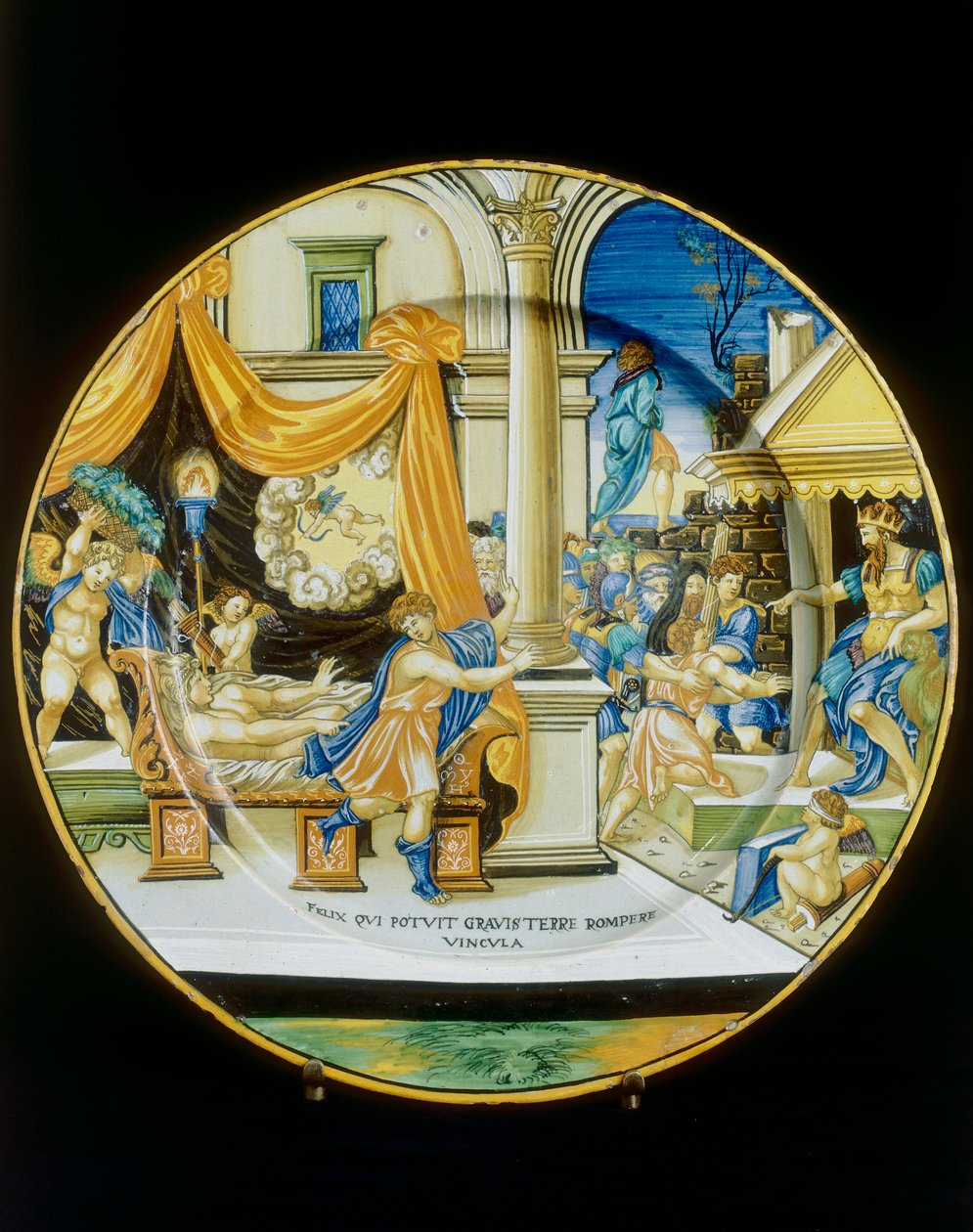 Frestelse av Guiseppe Ebreo, tallrik av Francesco Xanto Avelli konserverad i Museo Nazionale del Bargello, Florens av Francesco Xanto Avelli