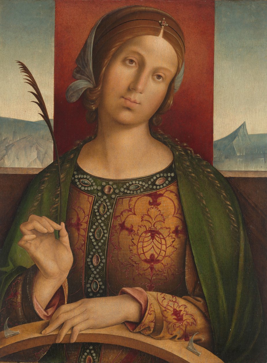 Den heliga Katarina av Alexandria av Francesco Zaganelli di Bosio (attributed to)