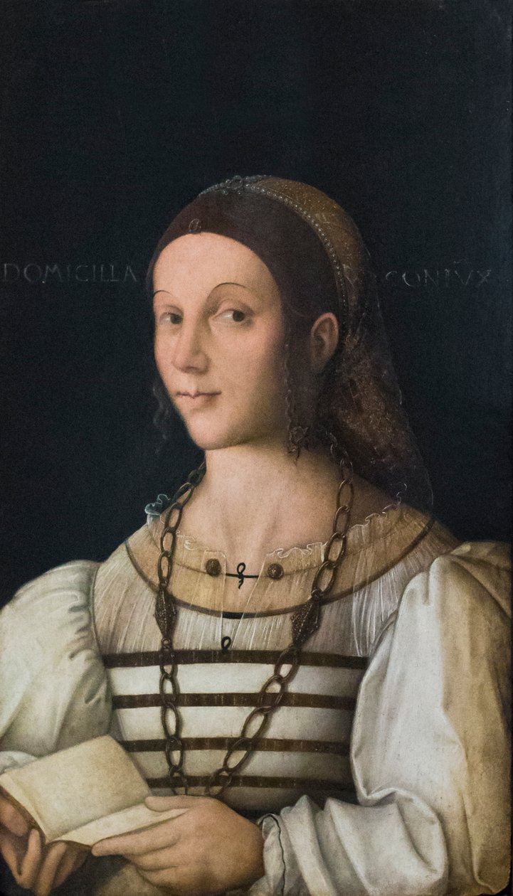 Porträtt av Rolando Pallavicinos hustru Domitilla Gambara, ca 1510 (olja på trä) av Francesco Zaganelli di Bosio