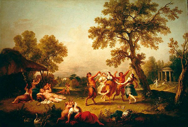 Bacchanal, ca 1740-50 av Francesco Zuccarelli