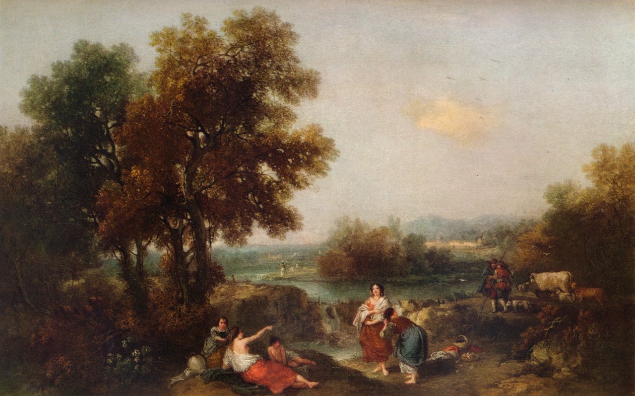 Landskap med figurer, 1700-talet, 1915 av Francesco Zuccarelli