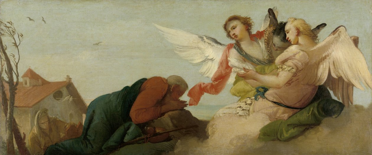 Abraham med de tre änglarna av Francesco Zugno