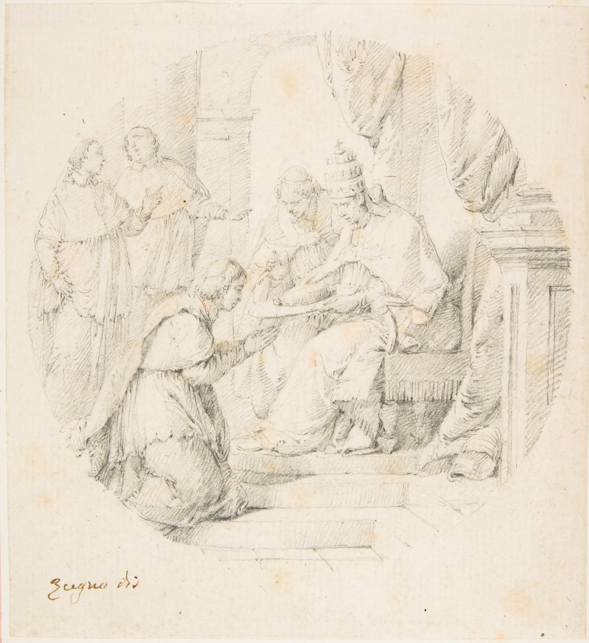 Angelo Maria Querini skapade kardinal av Benedikt XIII, 1709-87. av Francesco Zugno