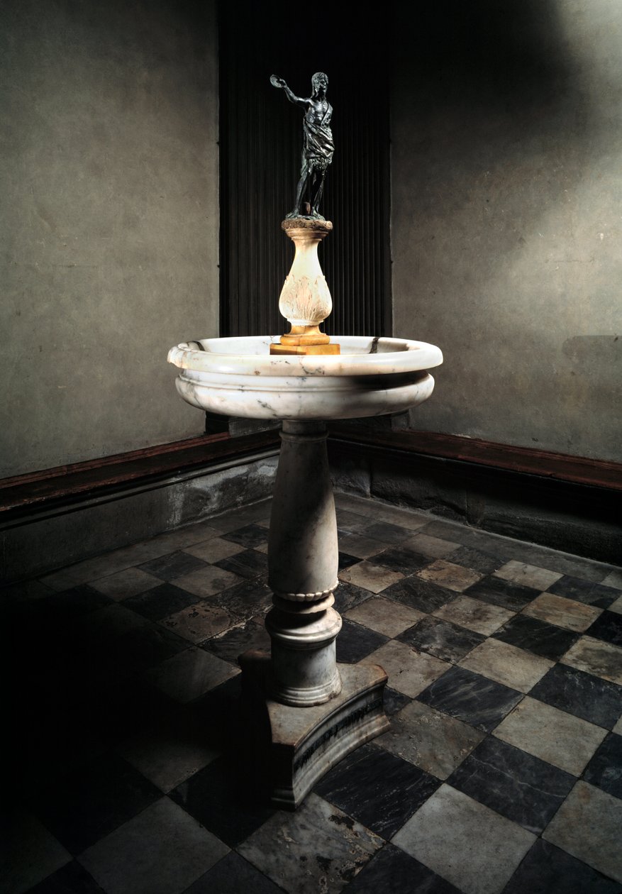 Stoup med staty av Johannes Döparen av Francesco da Sangallo