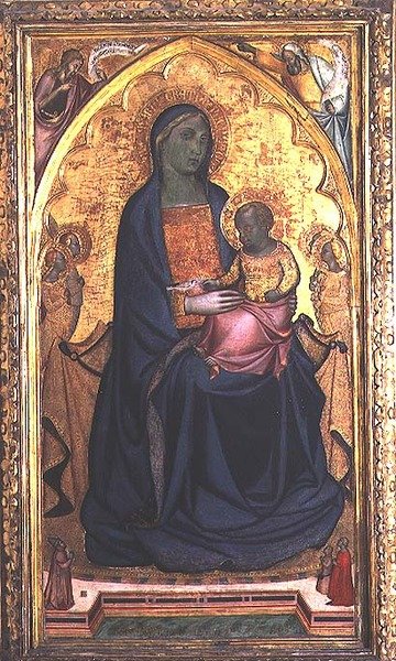 Madonna och Child Enthroned av Francesco da Volterra Neri