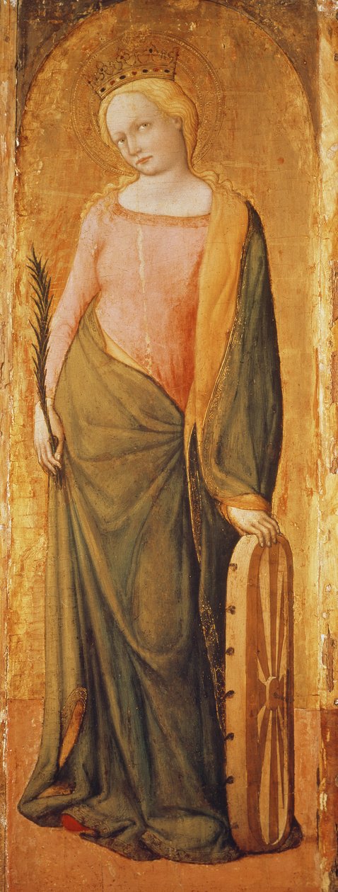 St. Katarina av Alexandria, 1400-talet (tempera på panel) av Francesco de