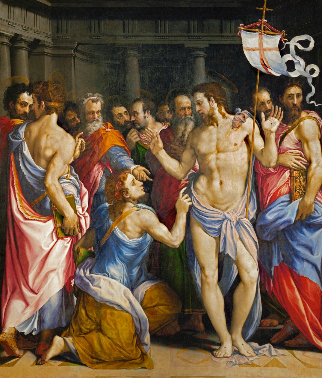 Tvivlande Thomas... av Francesco de Rossi (circle of) Salviati