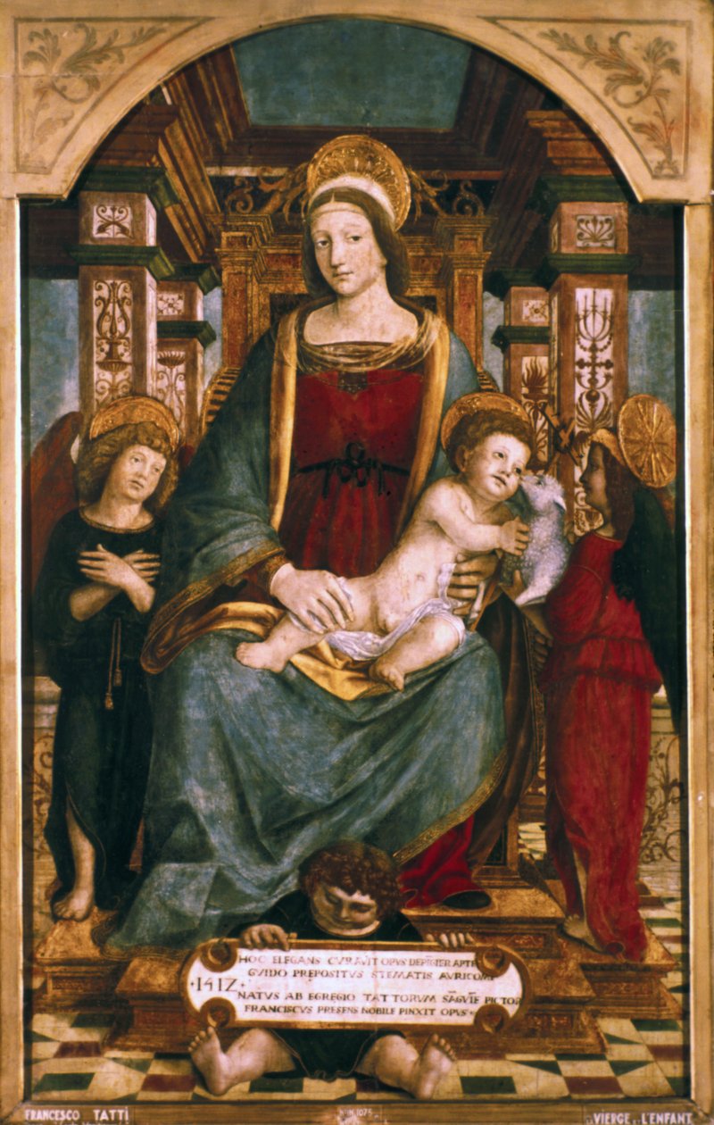 Jungfrun och barnet med änglar, 1512 av Francesco dei Tatti