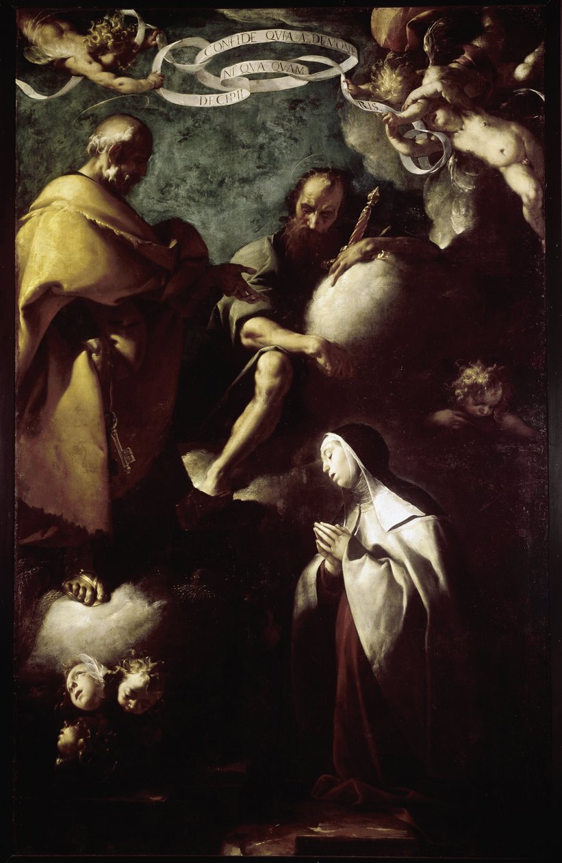 The Vision of Saint Teresa of Avila (olja på duk av Francesco del Cairo