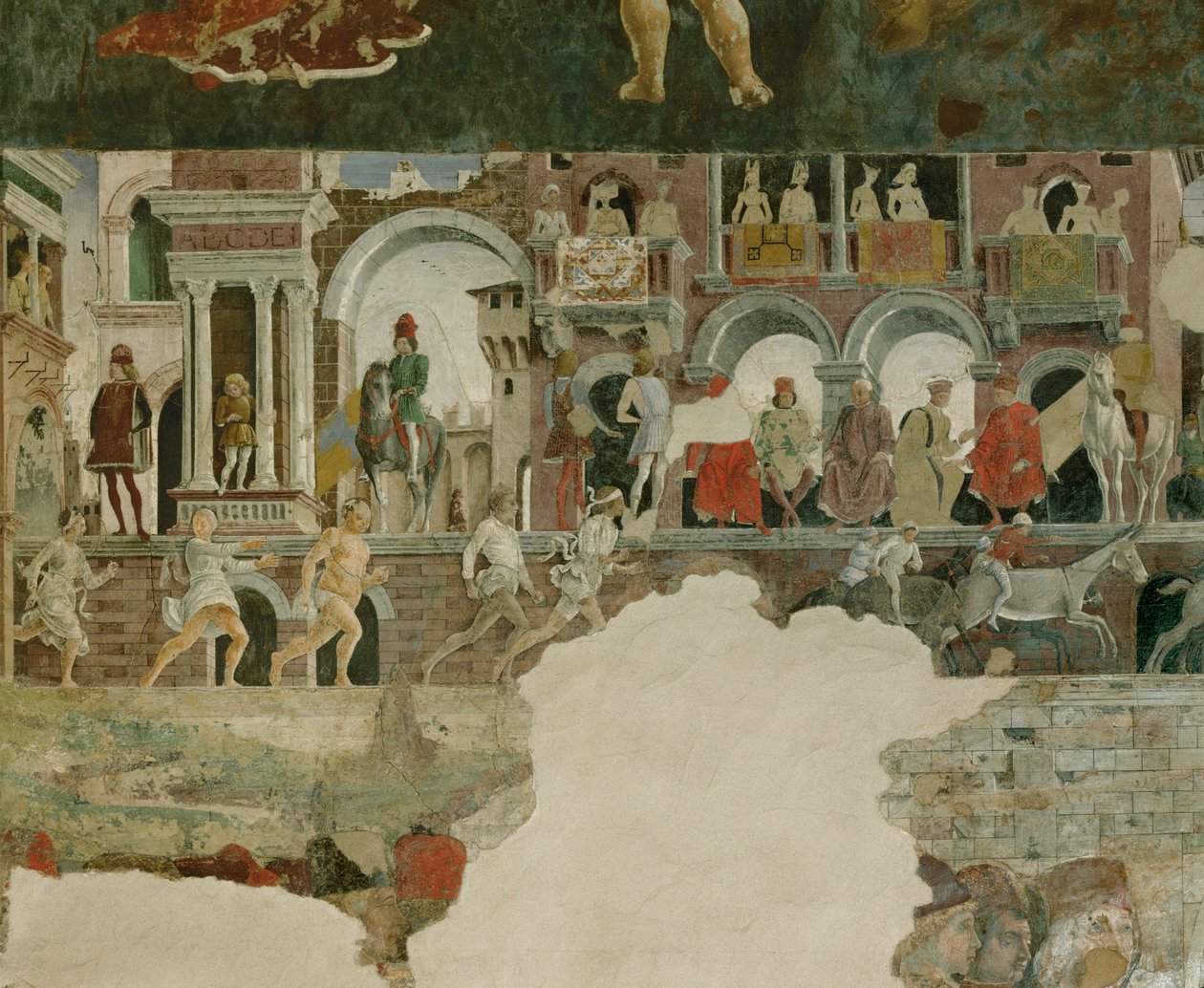 Månadernas sal: April (fresco) av Francesco del & Roberti Ercole de