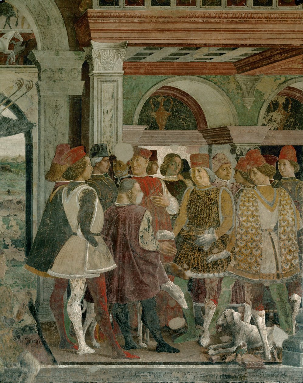 Månadernas sal: April (fresco) av Francesco del & Roberti Ercole de