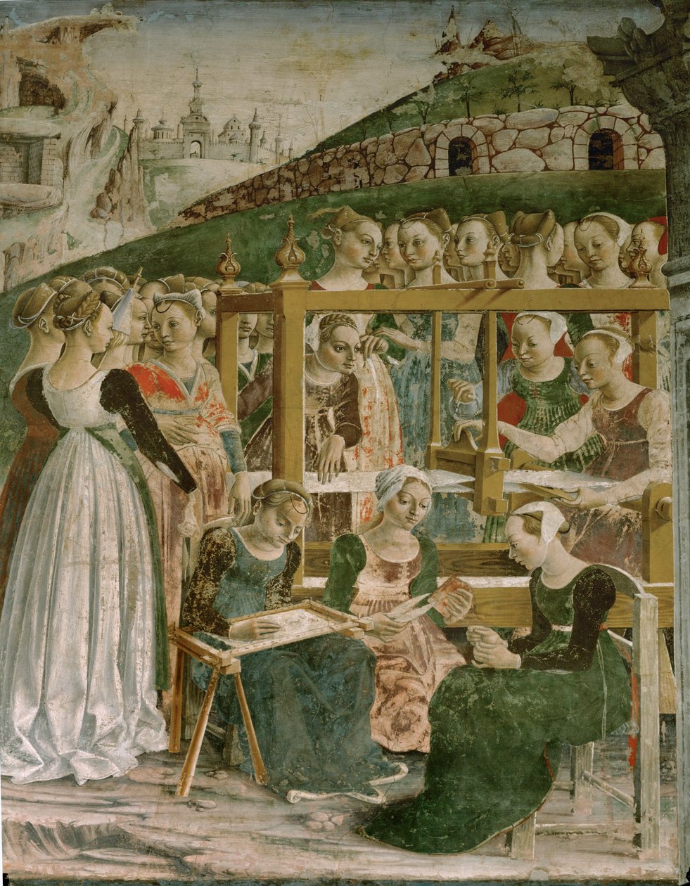 Månadernas sal: Mars (fresco) av Francesco del & Roberti Ercole de