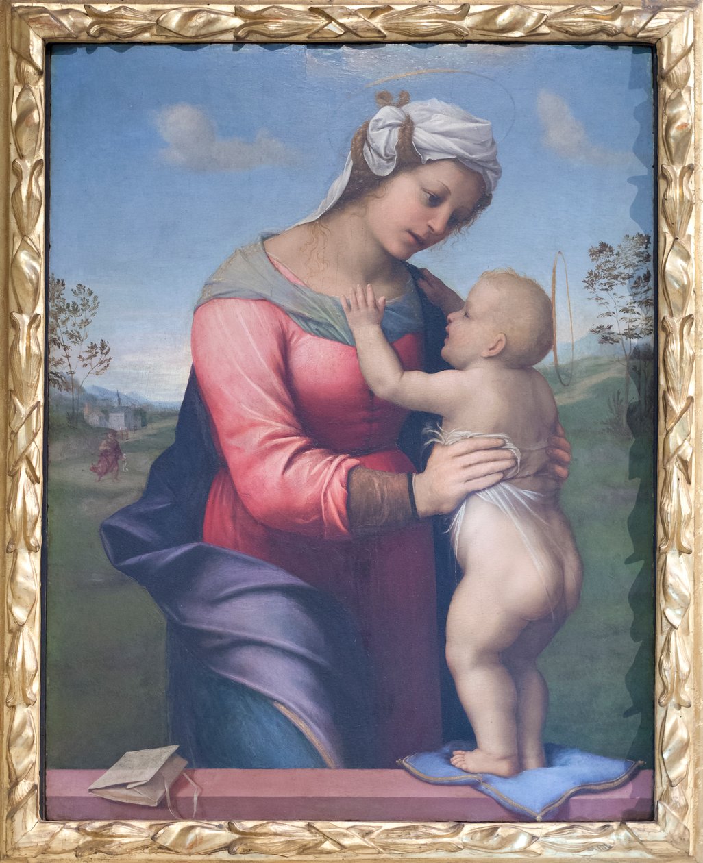 Madonna med barn av Francesco di Cristofano Franciabigio