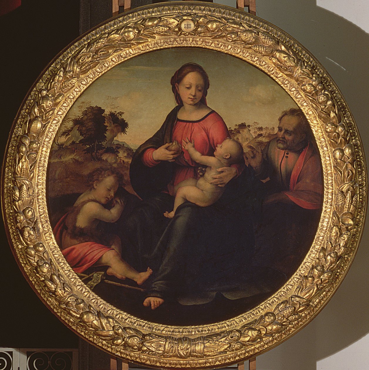 Den heliga familjen av Francesco di Cristofano Franciabigio