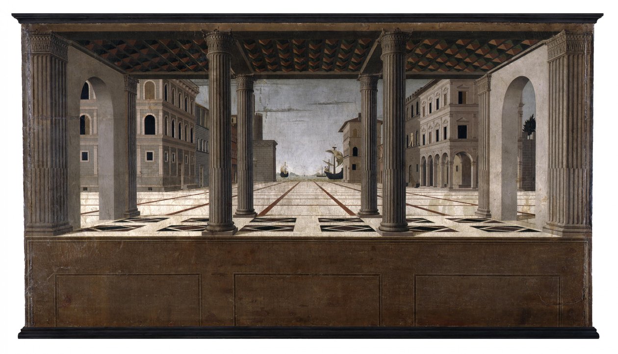 Tyska: Idealstadt Arkitektoniska Veduta av Francesco di Giorgio