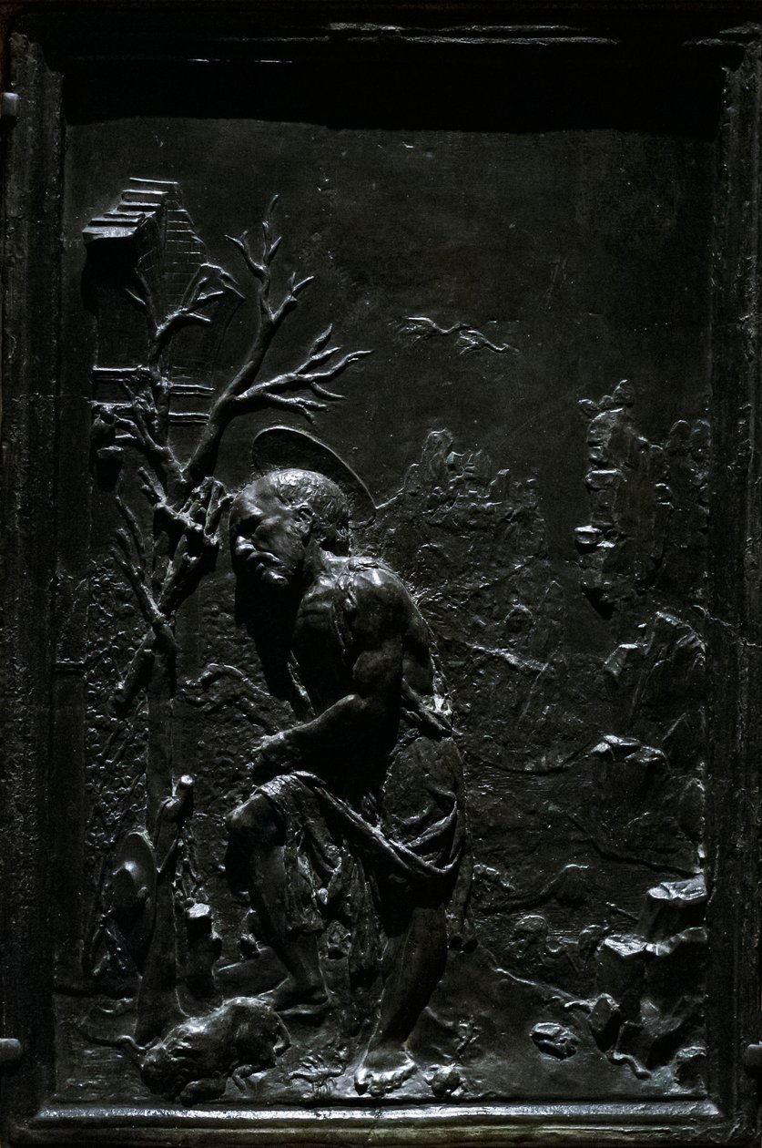 Sankt Jerome Penitent, ca 1470-75 (patinerad brons) av Francesco di Giorgio Martini