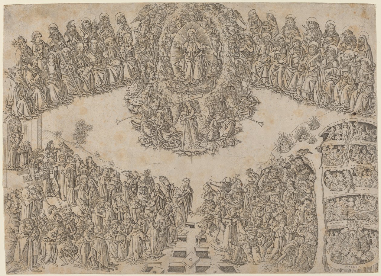 Den sista domen av Francesco di Lorenzo Rosselli after Fra Angelico