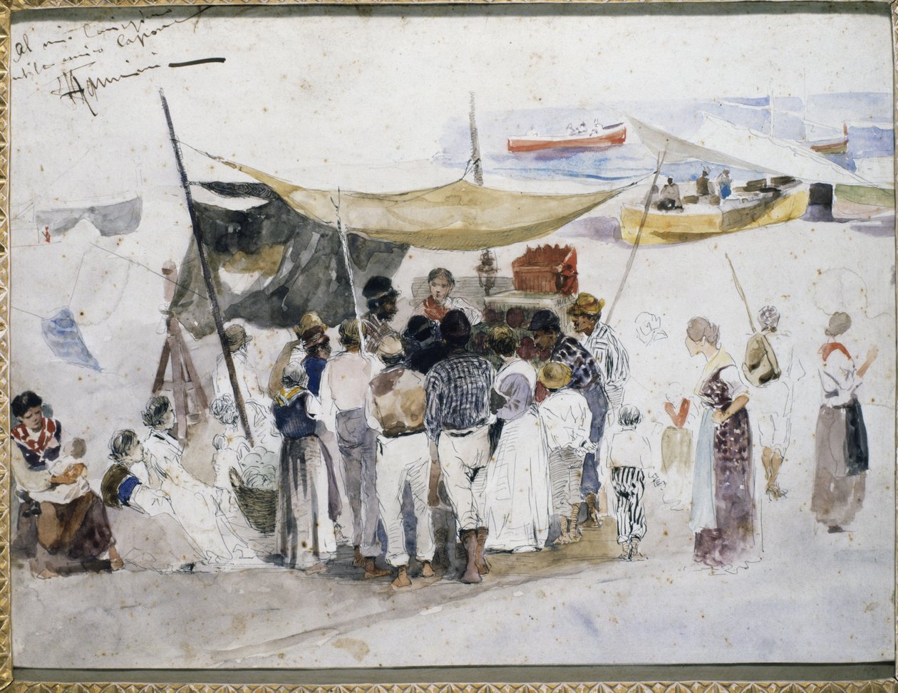 Sagoberättaren, av Francesco Marino (1892-1954). Italien av Francesco di Marino
