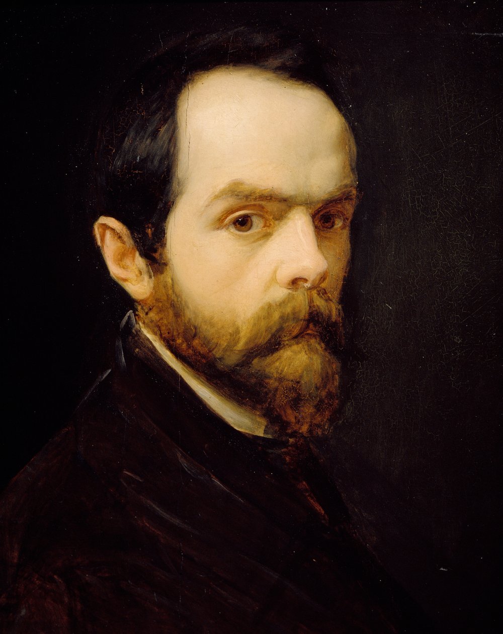 Självporträtt (olja på duk) av Francesco or Eugene Pescatori