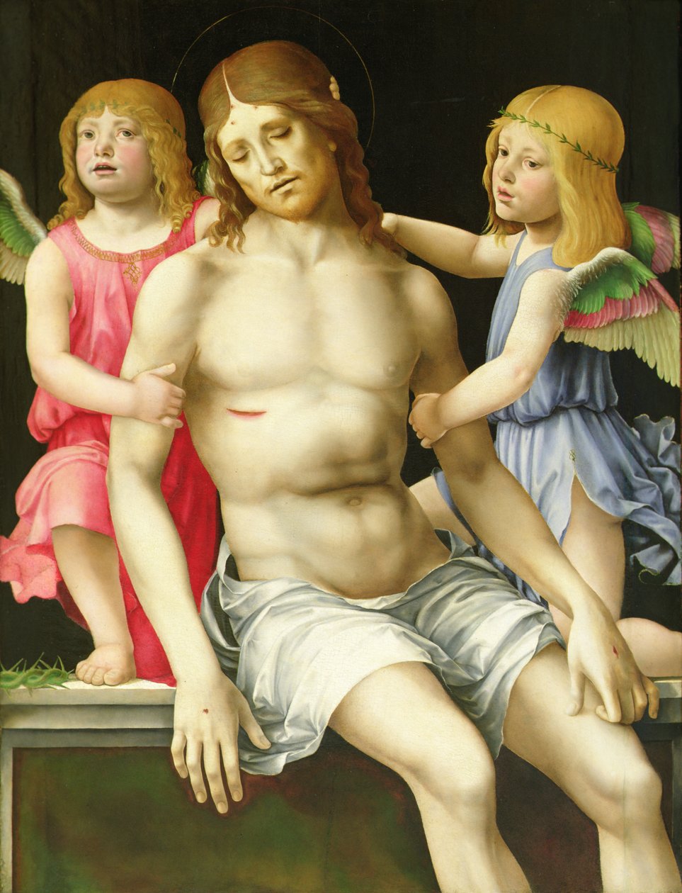 Deposition (Dead Christ between to Angels), ca 1490 (olja på panel) av Francia