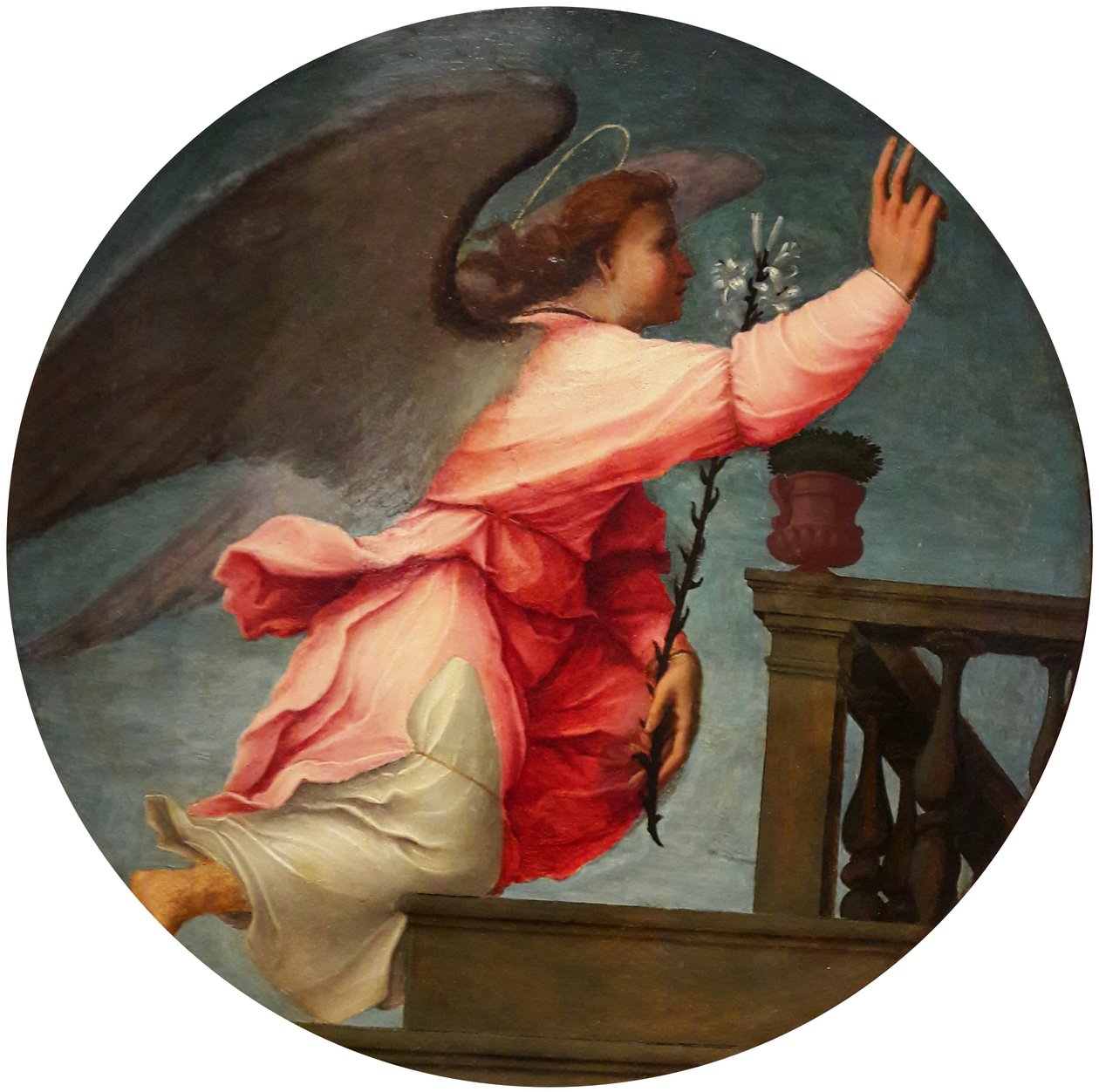 Ängel från Annunciation-paret av Francesco di Cristofano Franciabigio