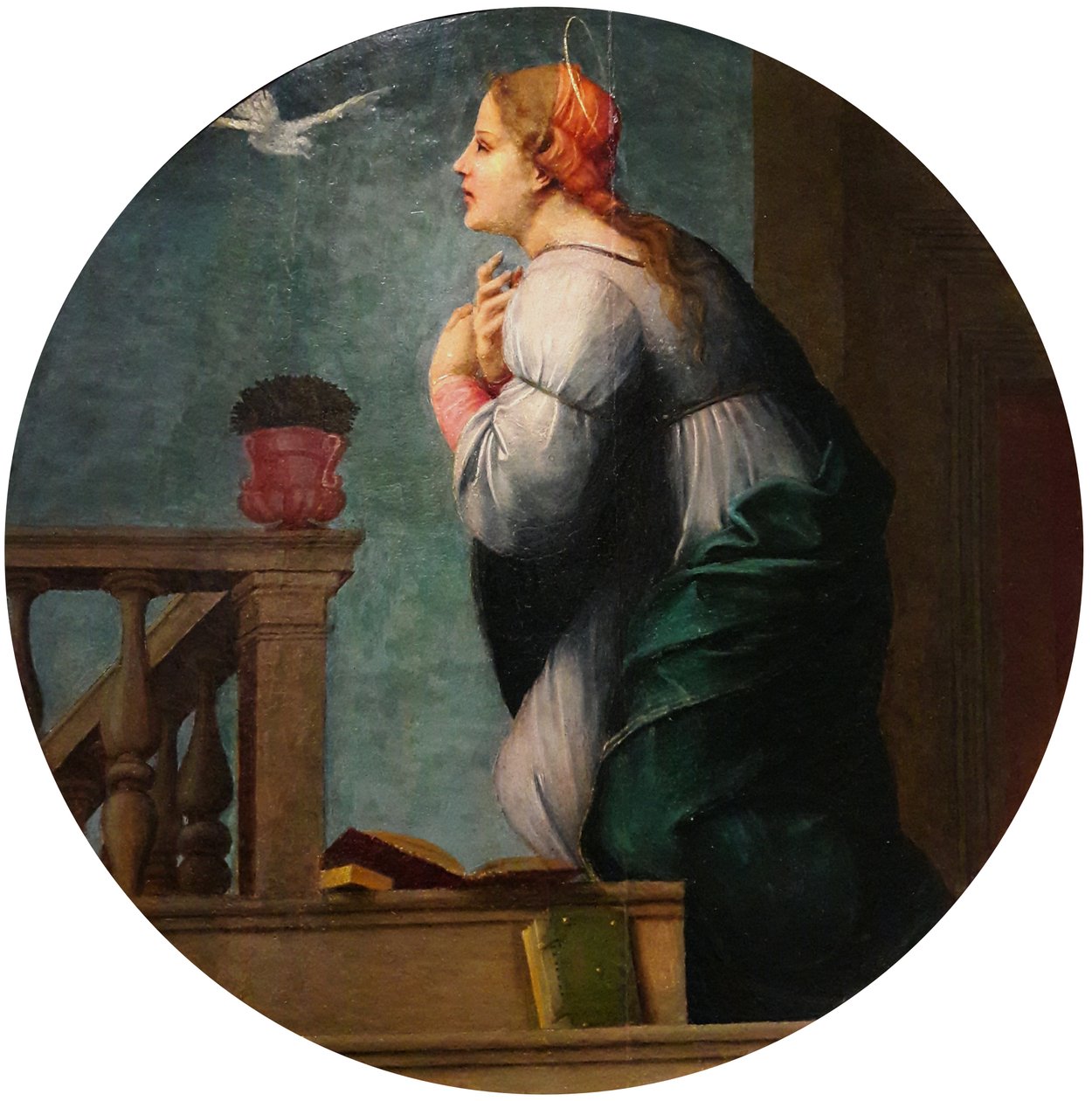 Mary från bebådelseparet av Francesco di Cristofano Franciabigio