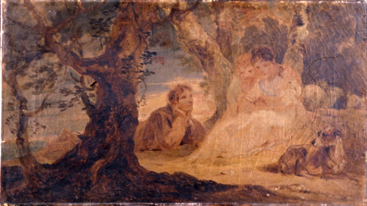 Figures in a Landscape  av Francis Bourgeois